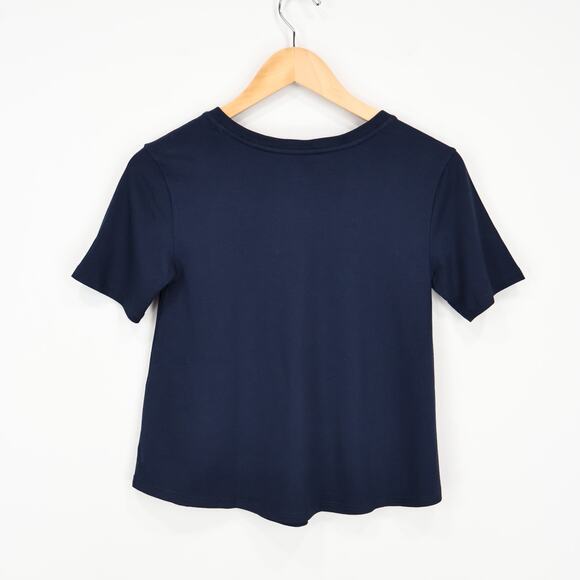 Universal Standard Penia Easy Tee Navy Blue Pima Cotton Blend Size 4XS 00 NWT - Picture 6 of 7